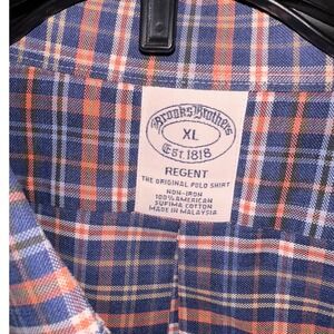 Brooks Brothers Regent Original Polo Shirt XL Non Iron Plaid Mens